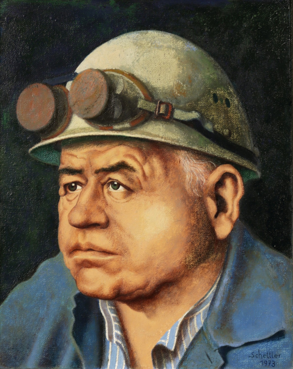 Peter Schettler, Kopf eines Stahlgießers