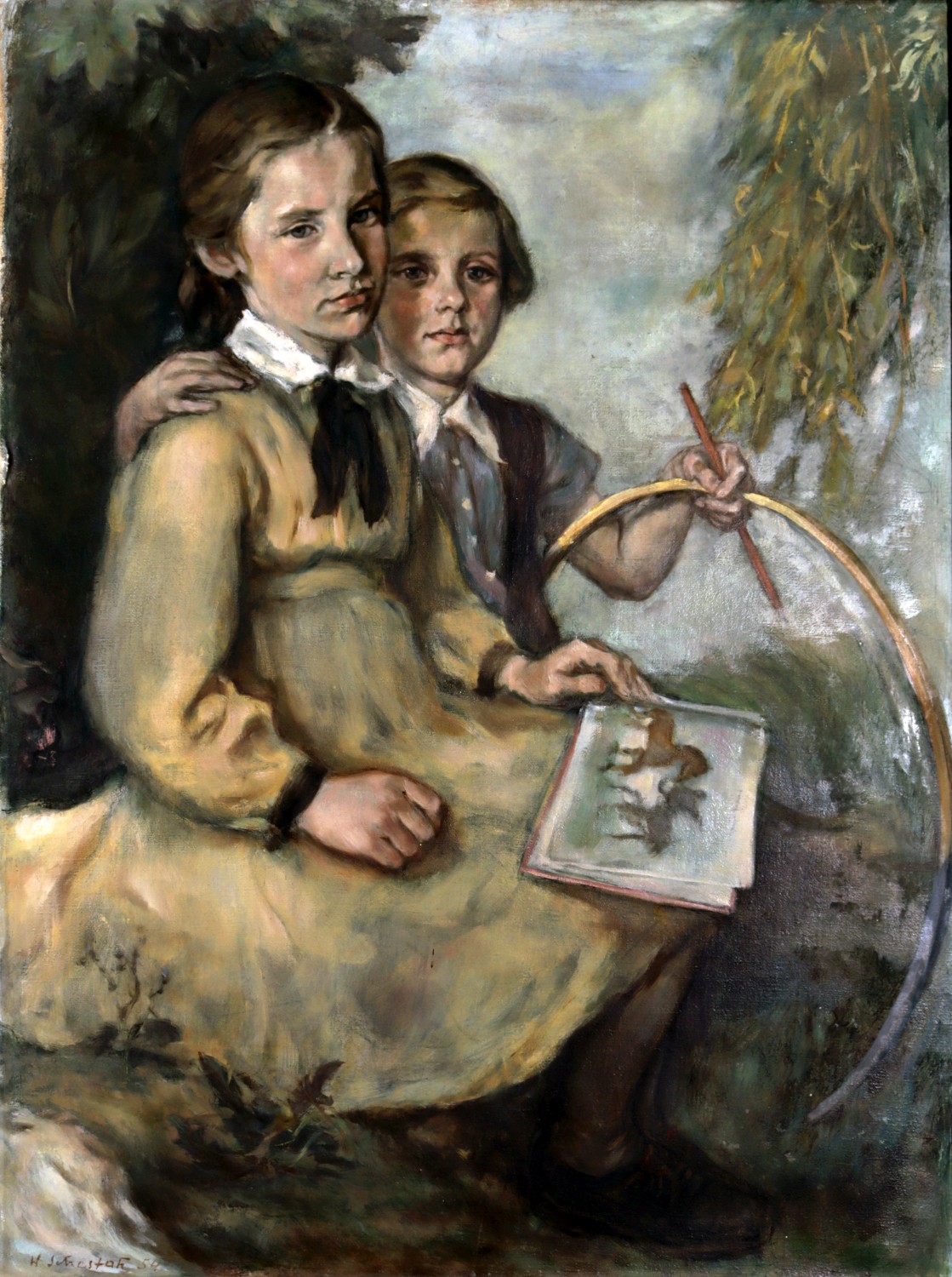 Will Schestak, Bildnis der Schwestern Barbara und Ursula