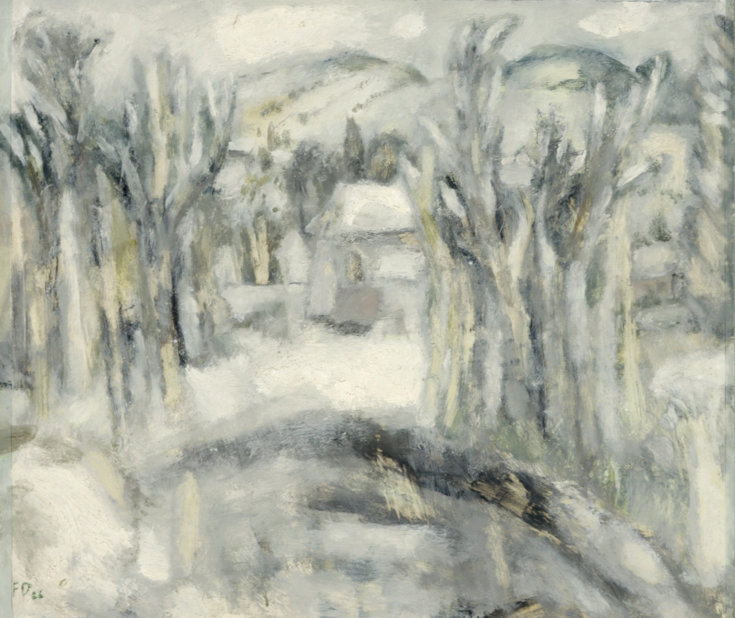 Fritz Diedering, Winter im Erzgebirge